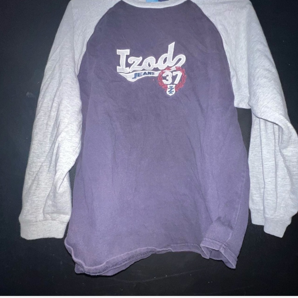 Izod Purple and Gray Long Sleeve Tee